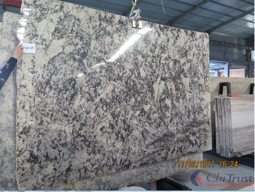 Luxury Peacork White Granite with light effect for counterto